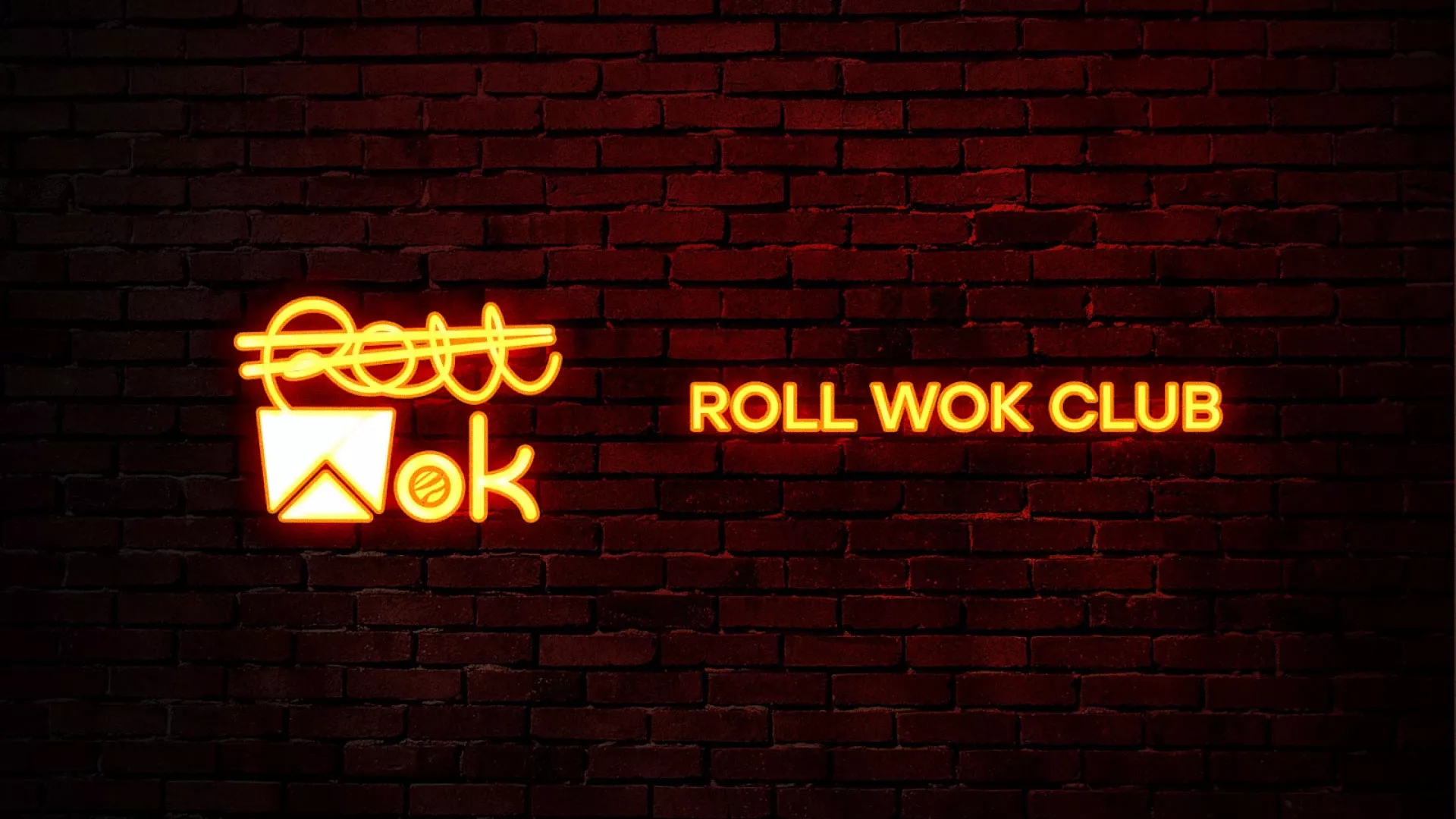 Разработка интерьерной вывески суши-бара «Roll Wok Club» в Макушино