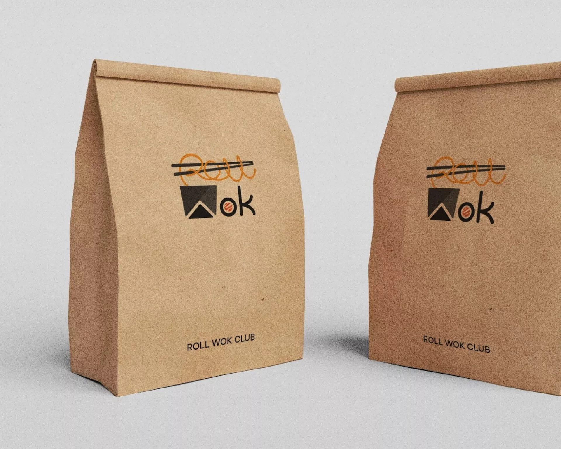 Создание дизайна упаковки суши-бара «Roll Wok Club» в Макушино